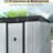 Outdoor Metal Storage Shed. Construction. -. Foundation For Stability. Lawn With Sliding Doors Spacious Tool Storage. -proof. Ideal Patio-115808104-115808105