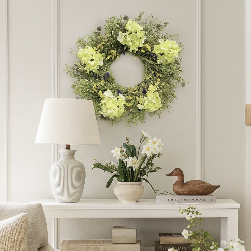 Handcrafted Dried Wreath, 30" H x 30" W x 5" D
