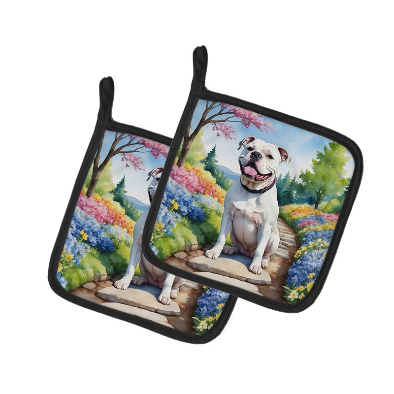 Caroline's Treasures Floral Polyester Potholder Set
