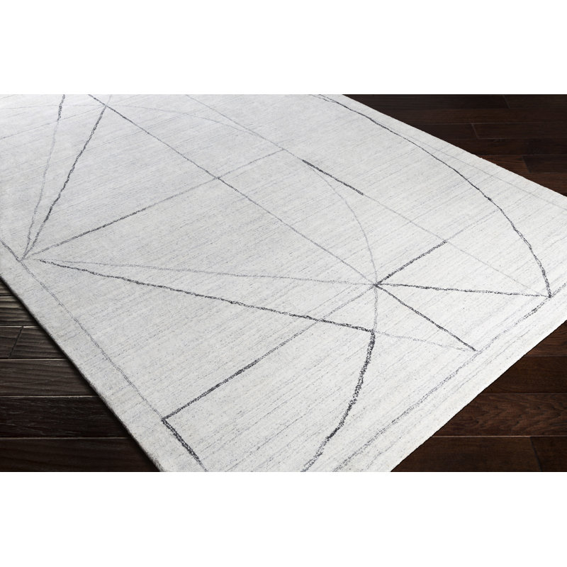 Seifert Viscose Geometric Indoor Rug, Rectangle 2' x 3'