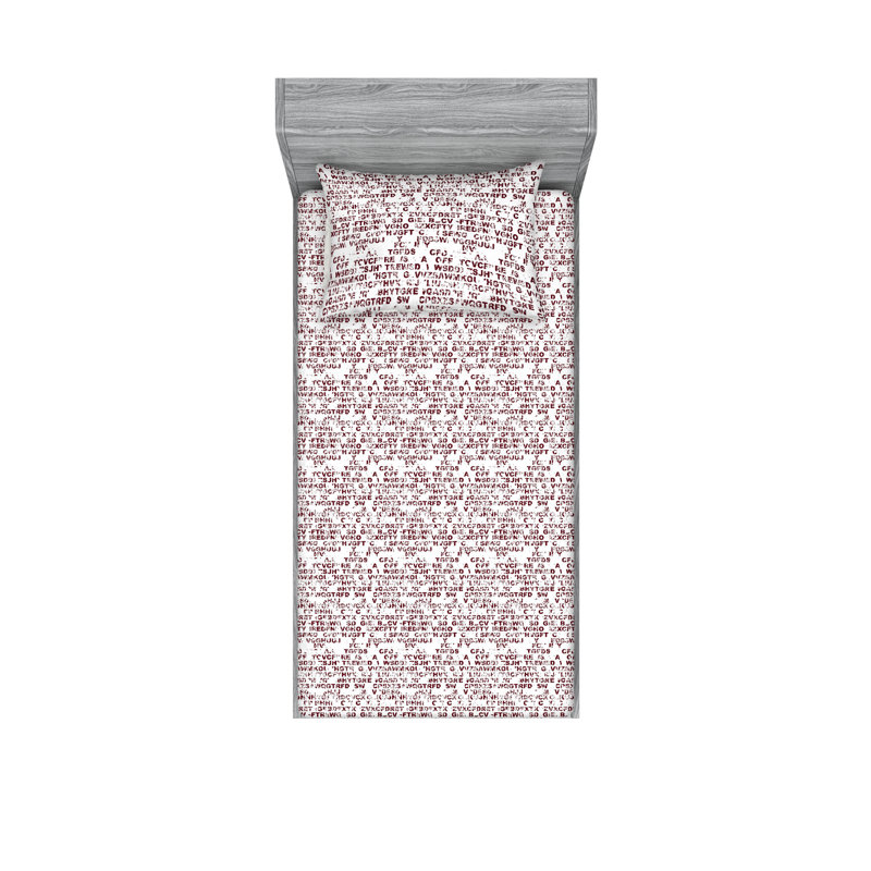 Ensemble de draps et taies décoratives Ambesonne, Ensemble de draps pour lit simple TG avec 1 taie d