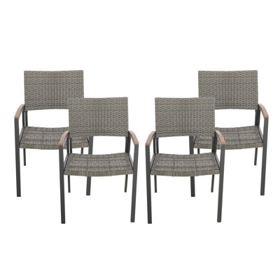 Larri PE Wicker Outdoor Dining Armchairs