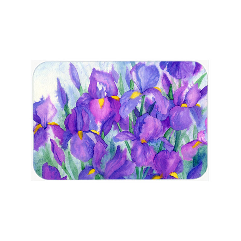 Planche à découper en verre à iris mauve caroline