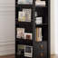Bibliothèque standard noire en bois manufacturé moderne-692903286