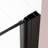 Space Saving Shower Door - Clear Tempered Glass Adjustable Matte Black Bathroom Element 30x72 Inch Magnetic Closure