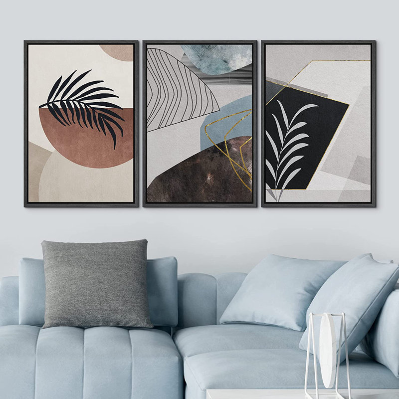 Mid-Century Shape, Noir, H 36 po x l 72 po x P 1,5 po