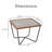 Modern Square Coffee Table With Metal Legs