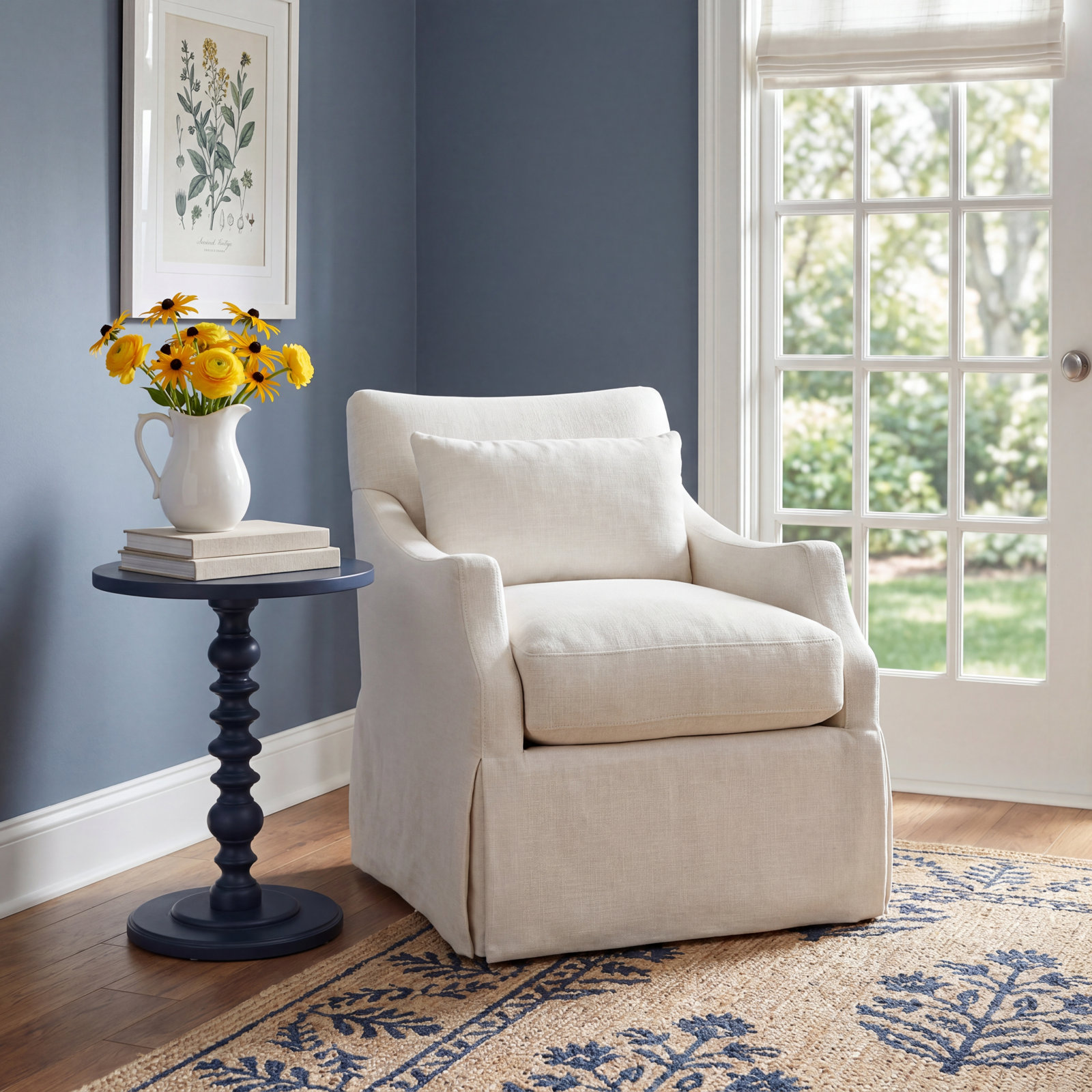 Rossi Swivel Armchair, Paxton Sand