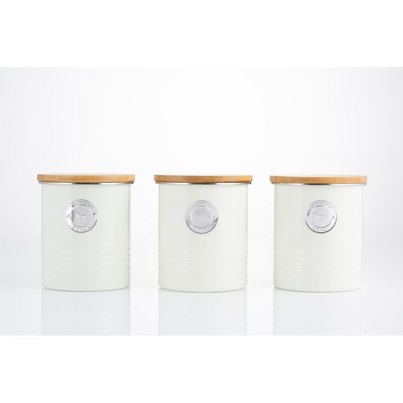 Living 3 Piece Coffee, Tea & Sugar Set, Cream