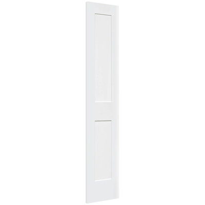 Slab Shaker 1-Panel White Solid Core Wood 80 in. x 32 in. with Jamb Kit