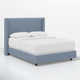 Hanson Upholstered Wingback Bed