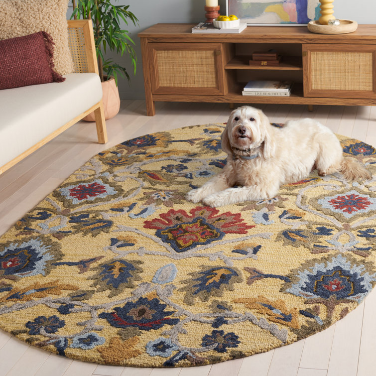 Haimes Hand Tufted Wool Floral Rug