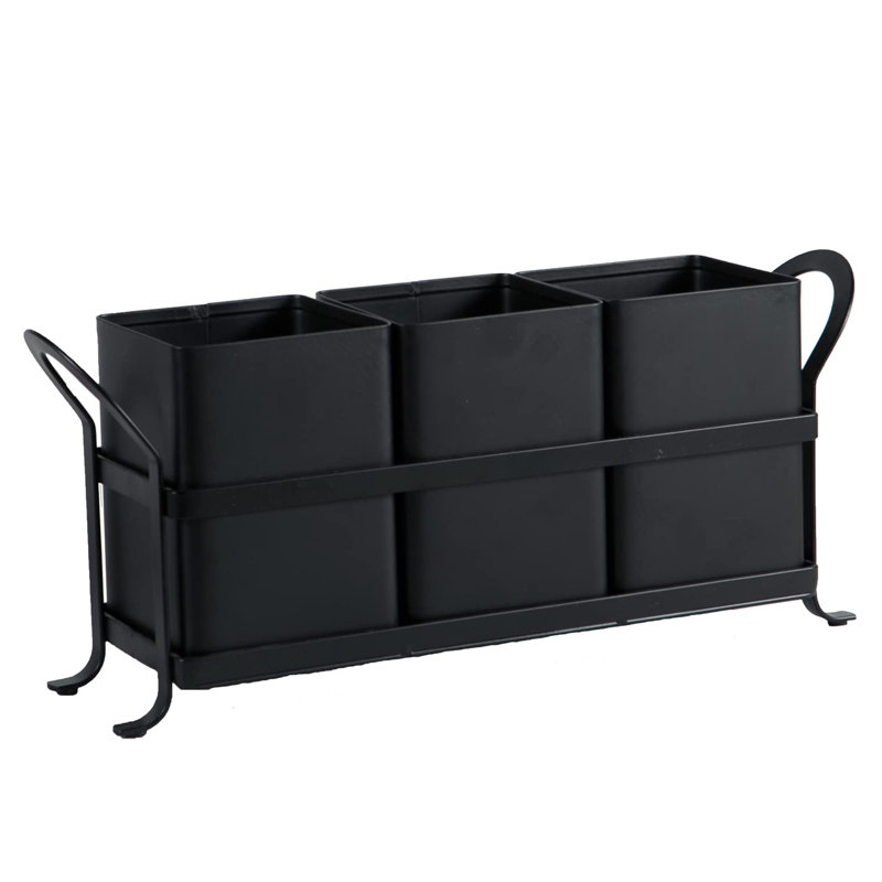 Rectangle Flatware Caddy, Black