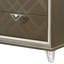 Table de chevet 2 tiroirs couleur champagne foncé Galaz