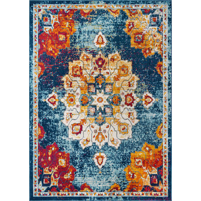 Tapis traditionnel bleu Troayurgh