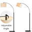 67 po Lampe sur pied à arc avec abat-jour à angle réglable