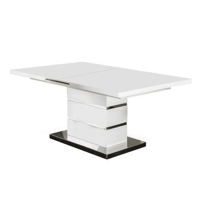 Extendable Metal Base Dining Table