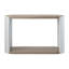 Table chic avec fonction brillante à 2 tons et tablette inférieure contemporaine en chêne blanc haute fonctionnalité