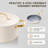 Chef Power Utility Gold 10 - Piece Ceramic Non-Stick Cookware Set Cream