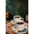 Elegant 12-Piece Tea Cup Set, White & Green, 6 Cups (6.9 oz) & 6 Saucers (5.5 in) | 100% Ceramic, Antibacterial, Thermal Shock Resistant | Dishwasher & Microwave Safe, Easy Clean, Perfect for Tea Lovers