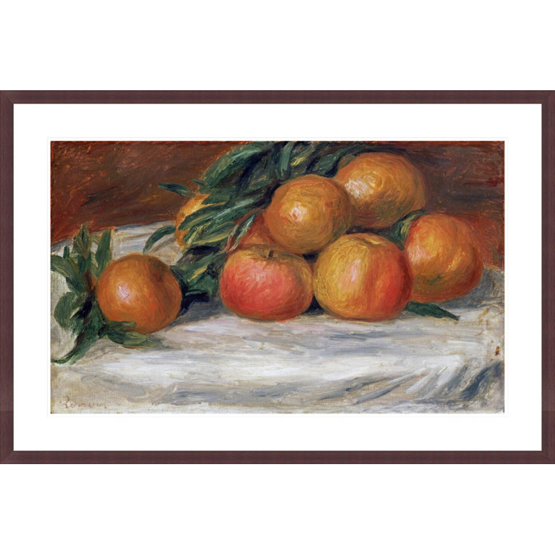 Nature morte aux pommes et aux oranges par Pierre-Auguste Renoir, impression giclée encadrée, H 27,94 po x l 41,5 po