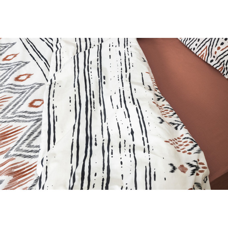 Sherman Ikat Duvet Cover Set with Pillowcases, 220 x 240 cm - 2 Standard Pillowcases