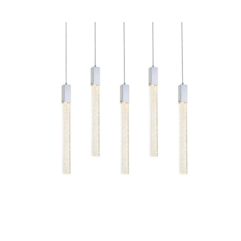 Aliha 5 - Light Kitchen Island Pendant, Chrome