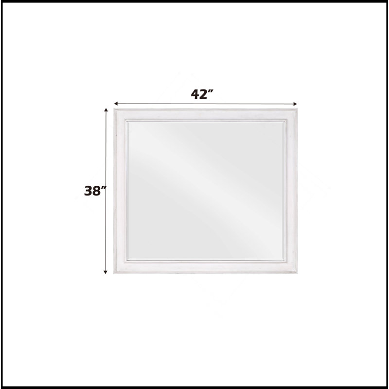 Katia Weathered White Finish Mirror