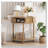 31.5-Inch Grooved Half-Moon Console Table