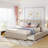 Linen Upholstered Storage Bed with 2 Drawers and 1 Twin XL Trundle-335258553