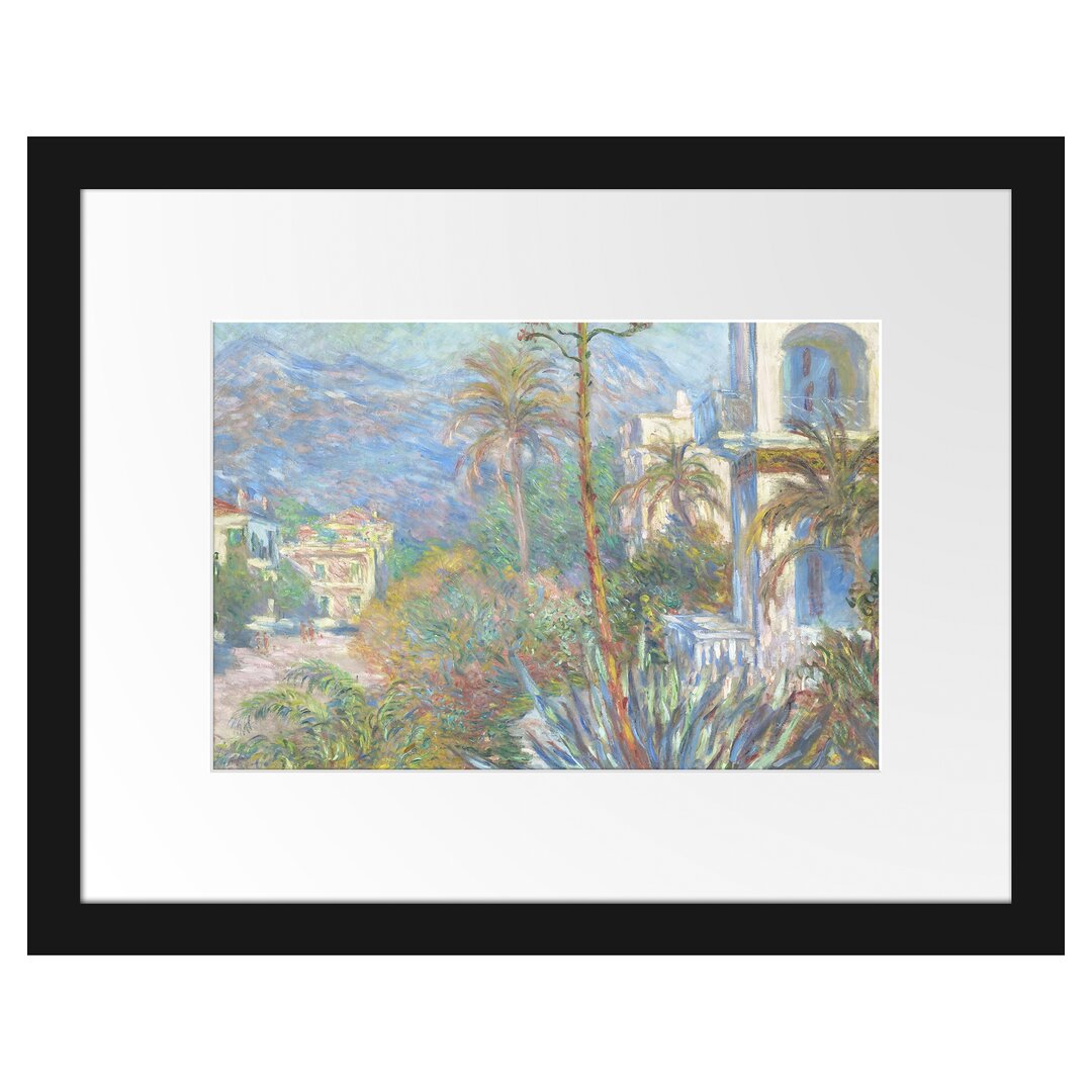 Gerahmter Kunstdruck Villas in Bordighera Impressionismu von Claude Monet