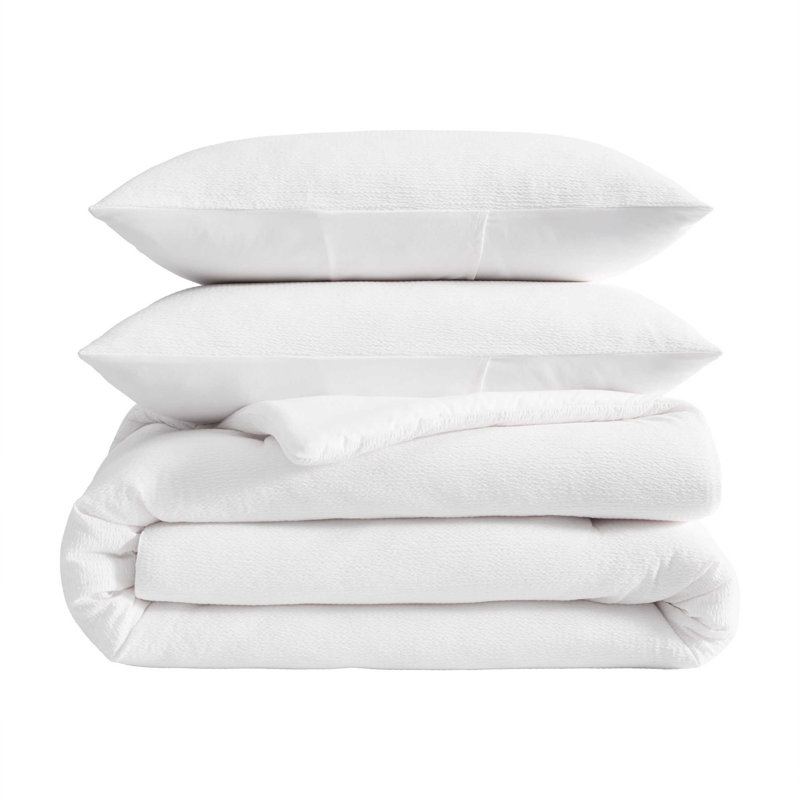 Tommy Bahama Pebble Texture White Reversible Comforter Set, King Comforter + 2 King Shams
