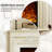 33.07"White Triangular Electric Fireplace with Flame Effect-1641884562