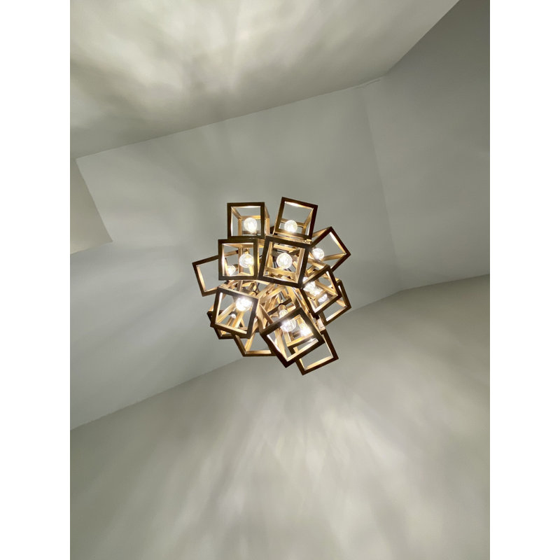 Ensemble 13 - Light Cluster Rectangle Pendant, Brushed Bronze