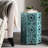 14" Side Table In Teal Iron - Stylish Cut Out For Patio, Beverage And Snack Design With Space Beverages Snacks-210666364