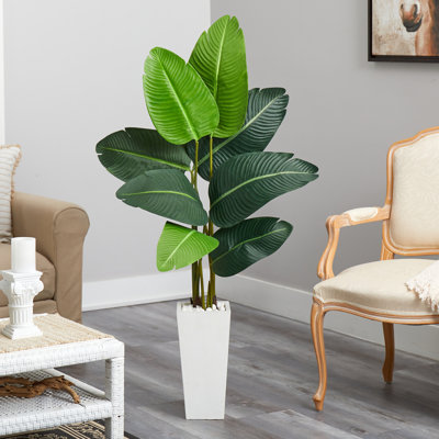 54'' Faux Palm Tree in Clay Planter