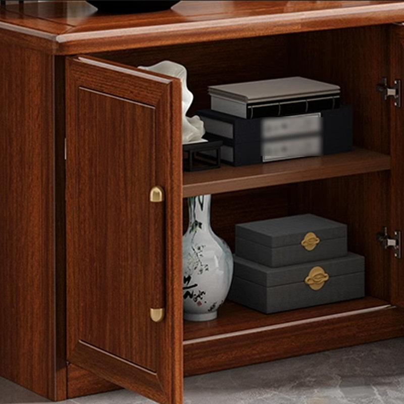 Solid wood retro style home TV stand