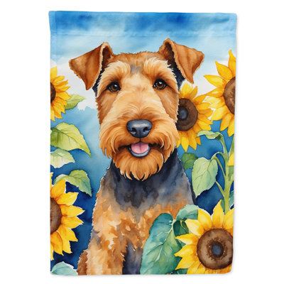 Alaskan Malamute in Sunflowers House Flag