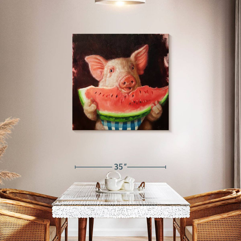 Pig Out, 36" H x 36" W