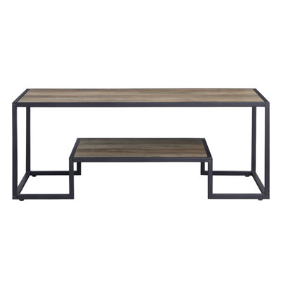 Vintage‑Style Brown Rectangular Nesting Coffee Table