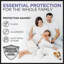 Protège-matelas très grand Protéger-A-Bed, 100% imperméable, barrière contre les acariens, respirant et silencieux, antimicrobien-124334355
