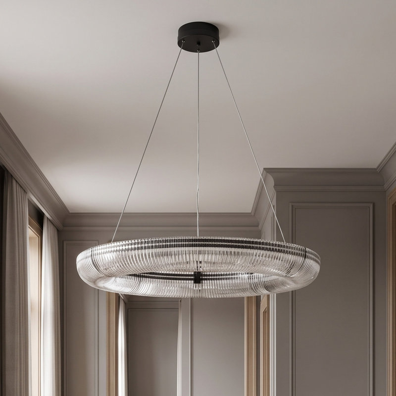 Chapman and Myers Transitional Pierce Chandelier, 30, Aged Iron
