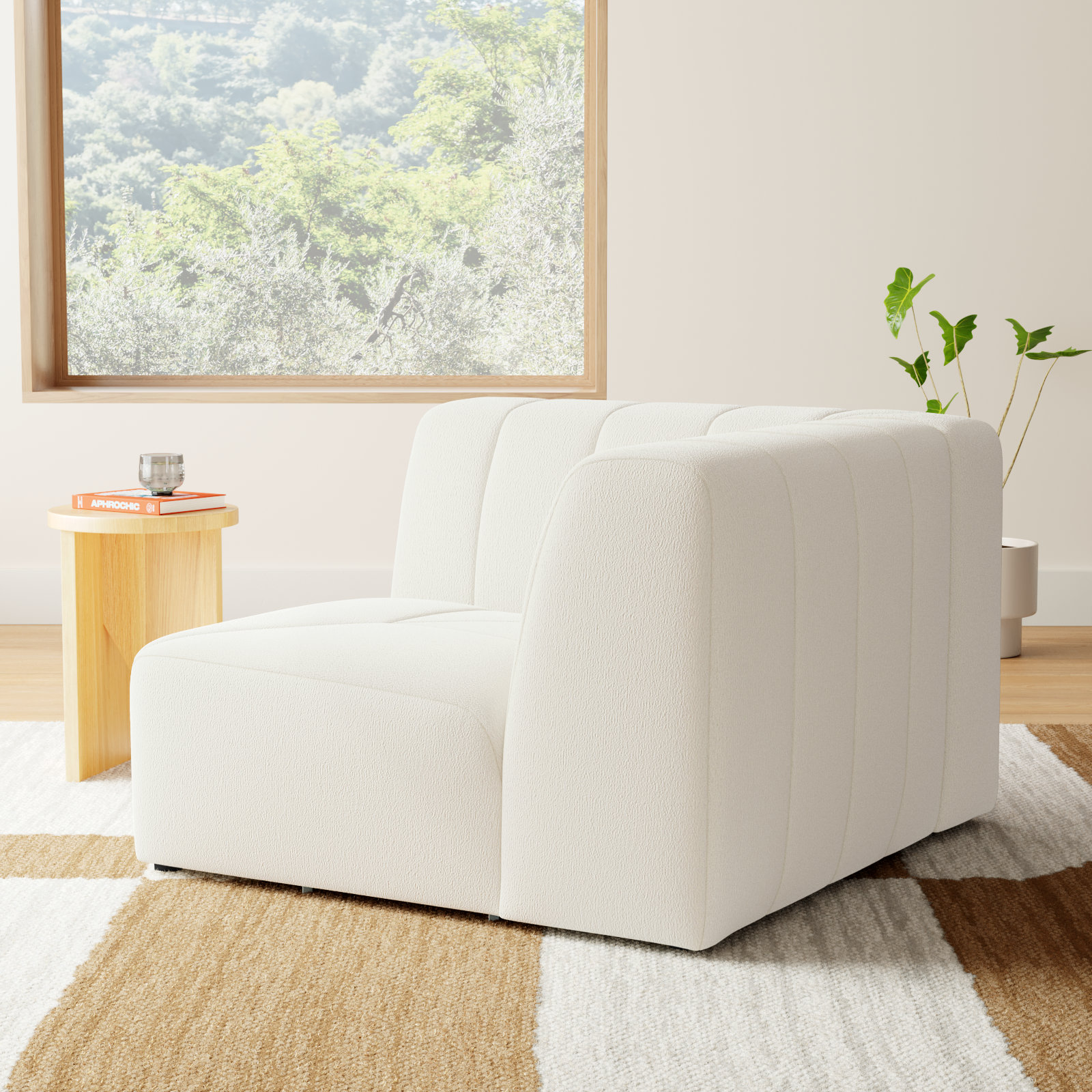 Bowry Corner Accent Chair, Fayette Cloud