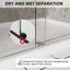 Porte de douche coulissante double sans cadre de 56 à 60 po x H 74 po avec verre trempé clair de 5/16 po (8 mm), fini nickel brossé-123232207