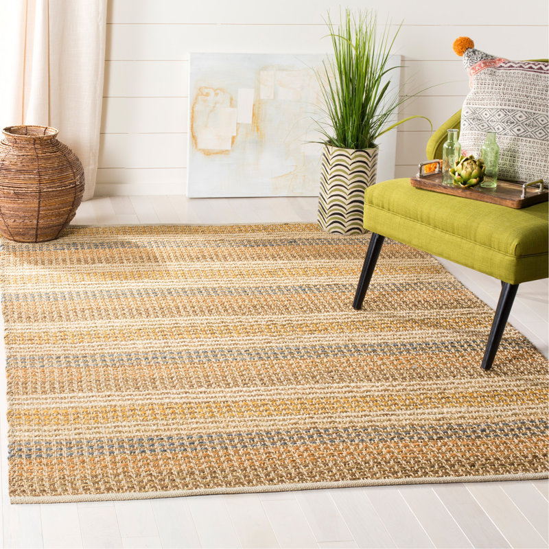 Tapis beige/brun/gris noué la à la main feliciana, Rectangle 4 pi x 6 pi