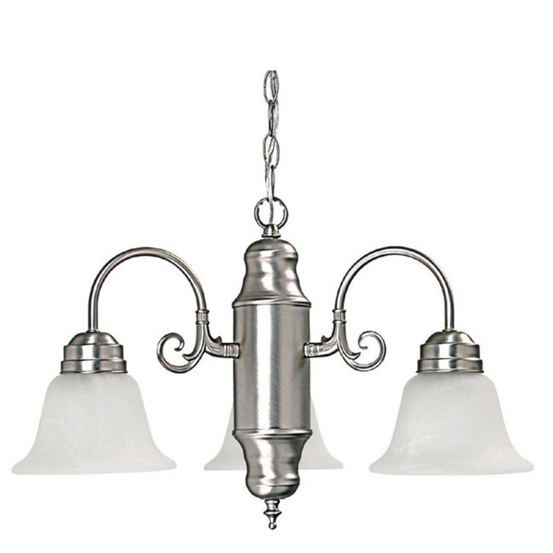  Lustre classique à 3 lumières avec abat-jour