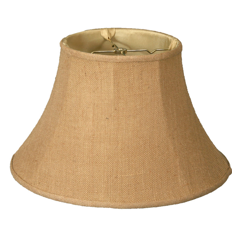 Abat-jour cloche en soie / shantung (araignée), Beige, H 13 po x l 18 po x P 18 po