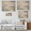 «Soft Color Beach Horizon - Coastal Minimalisme», art mural sur bois de pin naturel-158092498