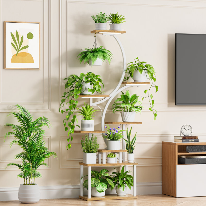 Support pour plante Irvina, Blanc