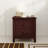 2-Drawer Nightstand for Bedroom, Mid Century Retro Bedside Table with Classic Design-1972528012